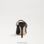 jp Sam Edelman 女性 ハイランドミュールポンプ 黒のサテン 4NFV0P525 履物 - Image 5