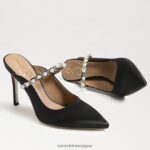 jp Sam Edelman 女性 ハイランドミュールポンプ 黒のサテン 4NFV0P525 履物 - Image 7