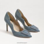 jp Sam Edelman 女性 ハリエット ビーズ ポインテッドトゥヒール 洗いざらしのニューブルー 4NFV0P583 履物