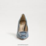 jp Sam Edelman 女性 ハリエット ビーズ ポインテッドトゥヒール 洗いざらしのニューブルー 4NFV0P583 履物 - Image 3