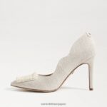 jp Sam Edelman 女性 ハリエット ビーズ ポインテッドトゥヒール アイボリーマルチ 4NFV0P584 履物 - Image 4