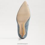 jp Sam Edelman 女性 ハリエット ビーズ ポインテッドトゥヒール 洗いざらしのニューブルー 4NFV0P583 履物 - Image 6