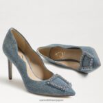 jp Sam Edelman 女性 ハリエット ビーズ ポインテッドトゥヒール 洗いざらしのニューブルー 4NFV0P583 履物 - Image 7