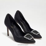 jp Sam Edelman 女性 ハリエット ポインテッドトゥ ヒール 黒絹 4NFV0P592 履物
