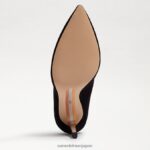 jp Sam Edelman 女性 ハリエット ポインテッドトゥ ヒール 黒いスエード 4NFV0P595 履物 - Image 5