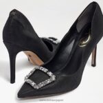 jp Sam Edelman 女性 ハリエット ポインテッドトゥ ヒール 黒絹 4NFV0P592 履物 - Image 7