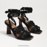 jp Sam Edelman 女性 ハーレーアンクルラップヒール 黒 4NFV0P860 履物