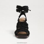 jp Sam Edelman 女性 ハーレーアンクルラップヒール 黒 4NFV0P860 履物 - Image 3