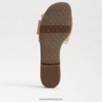 jp Sam Edelman 女性 バンビ スライドサンダル 自然 4NFV0P67 履物 - Image 6