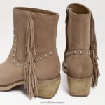 jp Sam Edelman 女性 バーニー フリンジ ブーティ シダーウッドスエード 4NFV0P732 履物 - Image 7