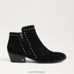 jp Sam Edelman 女性 パオラ アンクルブーティ 黒いスエード 4NFV0P792 履物 - Image 2