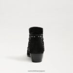 jp Sam Edelman 女性 パオラ アンクルブーティ 黒いスエード 4NFV0P792 履物 - Image 5