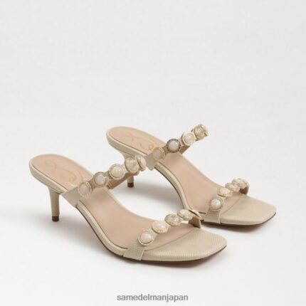 jp Sam Edelman 女性 パルマ キトゥン ヒール ミュール バナナクリーム 4NFV0P493 履物