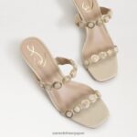jp Sam Edelman 女性 パルマ キトゥン ヒール ミュール バナナクリーム 4NFV0P493 履物 - Image 7