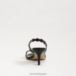jp Sam Edelman 女性 パルマ キトゥン ヒール ミュール 黒トカゲ 4NFV0P494 履物 - Image 5