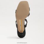 jp Sam Edelman 女性 パルマ キトゥン ヒール ミュール 黒トカゲ 4NFV0P494 履物 - Image 6