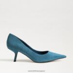 jp Sam Edelman 女性 ビアンカ キトゥン ヒール ポンプ 野生のインディゴ 4NFV0P721 履物 - Image 2