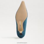 jp Sam Edelman 女性 ビアンカ キトゥン ヒール ポンプ 野生のインディゴ 4NFV0P721 履物 - Image 6