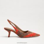 jp Sam Edelman 女性 ビアンカ スリングバック ポンプ オレンジ色のポピー 4NFV0P92 履物 - Image 2