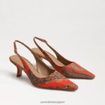 jp Sam Edelman 女性 ビアンカ スリングバック ポンプ オレンジ色のポピー 4NFV0P92 履物