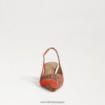 jp Sam Edelman 女性 ビアンカ スリングバック ポンプ オレンジ色のポピー 4NFV0P92 履物 - Image 3