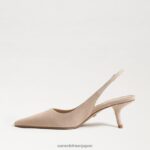 jp Sam Edelman 女性 ビアンカ スリングバック ポンプ カプチーノ スエード 4NFV0P98 履物 - Image 4
