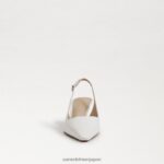 jp Sam Edelman 女性 ビアンカ スリングバック ポンプ 明るい白色 4NFV0P90 履物 - Image 3