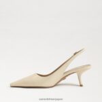jp Sam Edelman 女性 ビアンカ スリングバック ポンプ 現代象牙の特許 4NFV0P94 履物 - Image 4