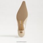 jp Sam Edelman 女性 ビアンカ スリングバック ポンプ 現代象牙の特許 4NFV0P94 履物 - Image 6