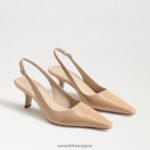 jp Sam Edelman 女性 ビアンカ スリングバック ポンプ 黄金の砂の特許 4NFV0P95 履物