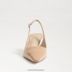 jp Sam Edelman 女性 ビアンカ スリングバック ポンプ 黄金の砂の特許 4NFV0P95 履物 - Image 3