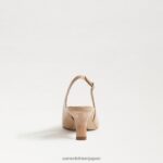 jp Sam Edelman 女性 ビアンカ スリングバック ポンプ 黄金の砂の特許 4NFV0P95 履物 - Image 5