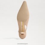 jp Sam Edelman 女性 ビアンカ スリングバック ポンプ 黄金の砂の特許 4NFV0P95 履物 - Image 6