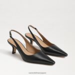 jp Sam Edelman 女性 ビアンカ スリングバック ポンプ 黒い革 4NFV0P89 履物