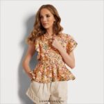 jp Sam Edelman 女性 ビンクス半袖トップ 更紗ローズ 4NFV0P1185 衣服 - Image 2