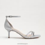 jp Sam Edelman 女性 ピオニー キトゥン ヒール サンダル ソフトシルバー 4NFV0P501 履物 - Image 2