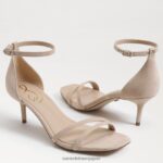 jp Sam Edelman 女性 ピオニー キトゥン ヒール サンダル ゴールデンタンスエード 4NFV0P504 履物 - Image 7