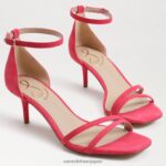 jp Sam Edelman 女性 ピオニー キトゥン ヒール サンダル ウルトラフューシャスエード 4NFV0P507 履物 - Image 7