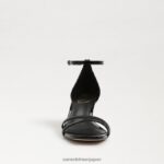 jp Sam Edelman 女性 ピオニー キトゥン ヒール サンダル ブラックパテント 4NFV0P503 履物 - Image 3