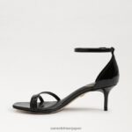 jp Sam Edelman 女性 ピオニー キトゥン ヒール サンダル ブラックパテント 4NFV0P503 履物 - Image 4