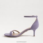 jp Sam Edelman 女性 ピオニー キトゥン ヒール サンダル パープルアイリススエード 4NFV0P505 履物 - Image 4