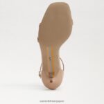 jp Sam Edelman 女性 ピオニー キトゥン ヒール サンダル ベージュ ブラッシュ パテント 4NFV0P502 履物 - Image 6