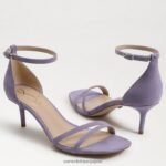 jp Sam Edelman 女性 ピオニー キトゥン ヒール サンダル パープルアイリススエード 4NFV0P505 履物 - Image 7