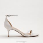 jp Sam Edelman 女性 ピオニー キトゥン ヒール サンダル 明るい白い革 4NFV0P499 履物 - Image 2