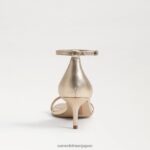 jp Sam Edelman 女性 ピオニー キトゥン ヒール サンダル 金箔革 4NFV0P506 履物 - Image 5