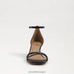 jp Sam Edelman 女性 ピオニー キトゥン ヒール サンダル 黒い革 4NFV0P500 履物 - Image 3