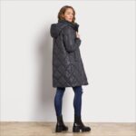 jp Sam Edelman 女性 ファンネルカラー フード付きロングパファー グレー 4NFV0P1150 衣服 - Image 4