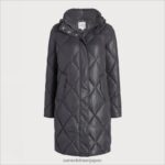 jp Sam Edelman 女性 ファンネルカラー フード付きロングパファー グレー 4NFV0P1150 衣服 - Image 5