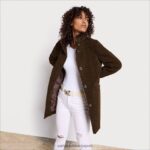 jp Sam Edelman 女性 フェイクムートンコート トスカーナ産オリーブ 4NFV0P1275 衣服 - Image 3