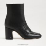jp Sam Edelman 女性 フェナ アンクルブーティ 黒い革 4NFV0P853 履物 - Image 2